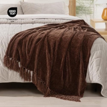 RECYCO Cozy Chenille Throw Blanket for Luxury and Comfort