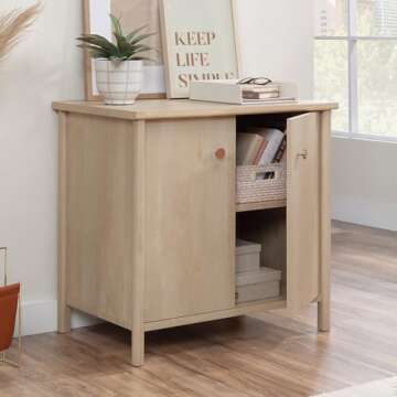 Sauder Whitaker Point Storage Cabinet, L: 31.5" x W: 20.47" x H: 29.76", Natural Maple Finish