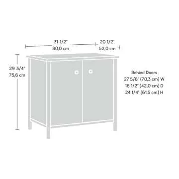 Sauder Whitaker Point Storage Cabinet, L: 31.5" x W: 20.47" x H: 29.76", Natural Maple Finish