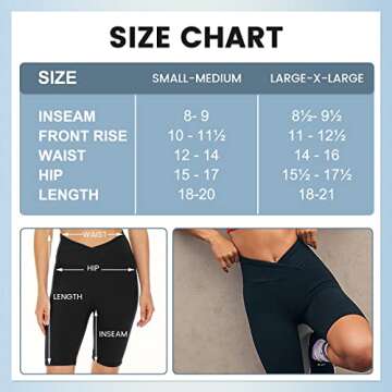 3 Pack Biker Shorts for Women – 8" Black High Waisted Tummy Control for Gym Workout Athletic Cheerleading Yoga