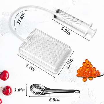 Gimify Caviar Maker Box - Molecular Gastronomy Spherification Tool with 96 Holes for Spheres