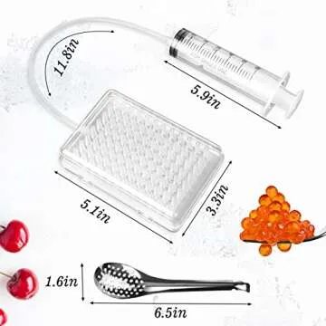 Gimify Caviar Maker Box - Molecular Gastronomy Spherification Tool with 96 Holes for Spheres