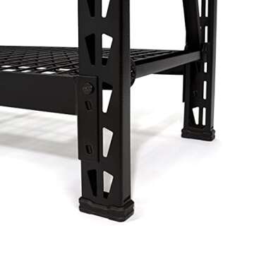 DEWALT 6-Foot Tall, 4 Shelf Steel Wire Deck Industrial Storage Rack, Adjustable for Custom Workshop/Garage Storage Solutions, Total Capacity: 10,000 lbs. (DXST10000BLK)
