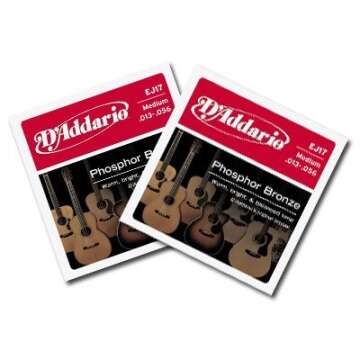 D'Addario Phosphor Bronze Acoustic Guitar Strings Med. 13-56 EJ17-2 Packs