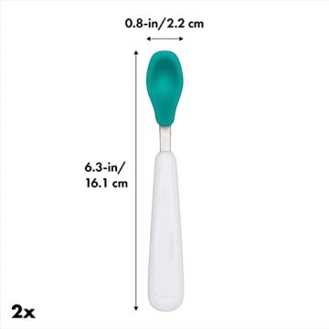 OXO Tot Silicone Feeding Spoon Set for Babies With Soft Tips