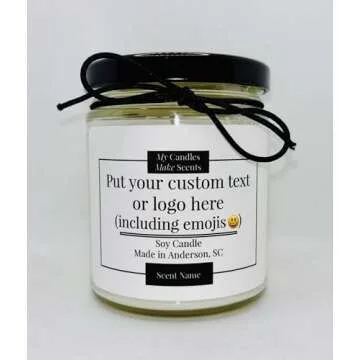 Personalized Handcrafted Soy Candles - Unique Gift Ideas