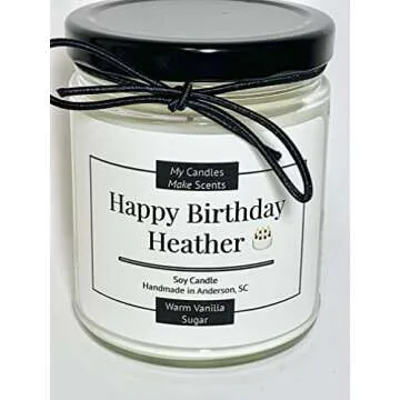 Personalized Handcrafted Soy Candles - Unique Gift Ideas