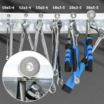 50 Pcs Strong Ring Neodymium Magnets with Hole, Small Permanent Round Rare Earth Magnets Heavy Duty, for Locker Refrigerator Cruise Crafts Science Industrial Screws (10 x 5 mm Hole 4 mm)