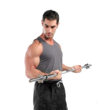 CAP Barbell Standard 1-Inch Threaded EZ Curl Bar, Standard, Boxed