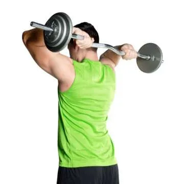 CAP Barbell Standard 1-Inch Threaded EZ Curl Bar, Standard, Boxed