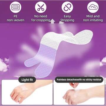 NUTBREAK Microporous Tape (120 Strips) - Painless Removal, Hypoallergenic, Latex-Free, Gentle on The Skin - Comfortable Adhesive Cotton Tape - Breathable - can be Used in The Powder Room, etc.