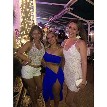 BEAGIMEG Women’s One Shoulder Bodycon Dress in Royal Blue