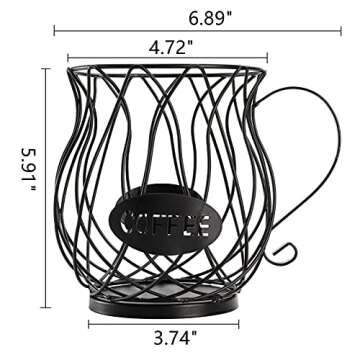 ZEAYEA Coffee Pod Holder - Stylish K Cup Storage Basket for Home, Café, Hotel