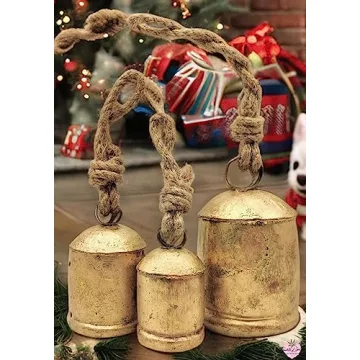 Sparkle Dreams Rustic Metal Bells Set of 3 for Home Decor
