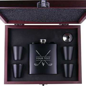 Custom Engraved Golf Club Flask - Perfect Gift for Golf Lovers