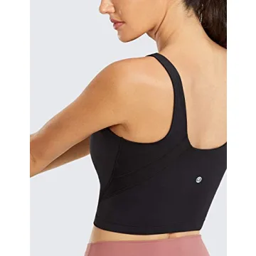 CRZ YOGA Women's V Neck Crop Tank Top - Versatile Activewear