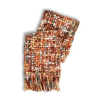 Stylish Terracotta Red Throw Blanket for Home Decor