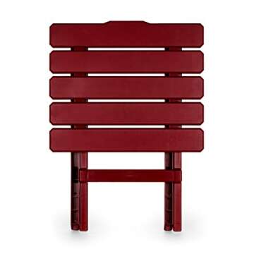Camco 51694 Red Large Adirondack Portable Outdoor Folding Side Table, Perfect for The Beach, Camping, Picnics, Cookouts and More, Weatherproof and Rust Resistant