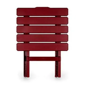Camco 51694 Red Large Adirondack Portable Outdoor Folding Side Table, Perfect for The Beach, Camping, Picnics, Cookouts and More, Weatherproof and Rust Resistant