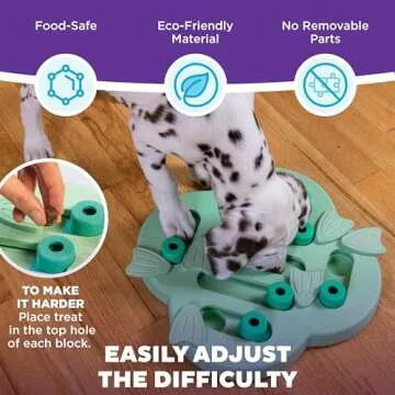 Outward Hound by Nina Ottosson Puppy Hide N' Slide Treat Puzzle Enrichment Dog Toy, Green