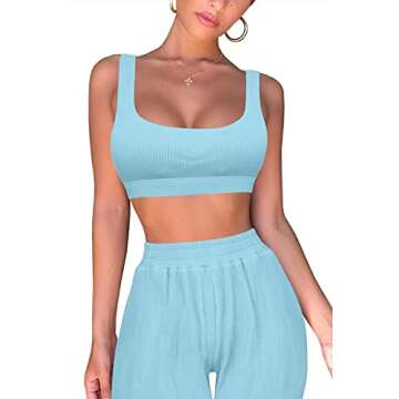 Mulisky Seamless 2 Piece Yoga Outfit for Women