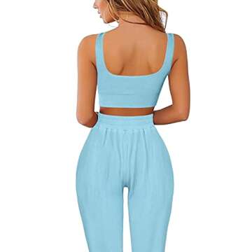 Mulisky Seamless 2 Piece Yoga Outfit for Women