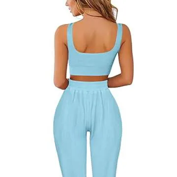 Mulisky Seamless 2 Piece Yoga Outfit for Women