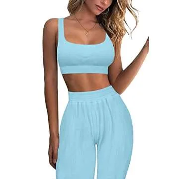 Mulisky Seamless 2 Piece Yoga Outfit for Women