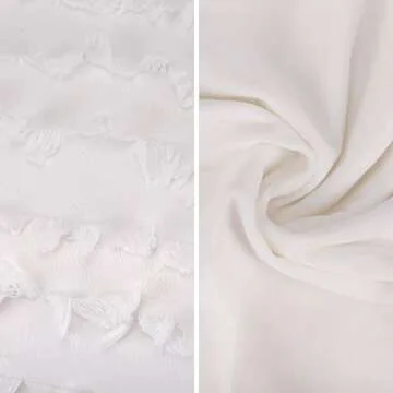 Bedwin 18 x 18 Ivory White Throw Pillow Covers Set of 2, Boho Striped Linen Decorative Pillow Cushion Covers for Couch Farmhouse Sofa Chair Living Room