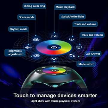 UweSmart Smart LED Light Bars, Light Show Gaming Speaker, RGB Bookshelf Sound bar, HiFi Sound Quality and Colorful Atmosphere, 256 RGB Colors, 20 Scene and 8 Sync Music Mode, with AUX USB Bluetooth