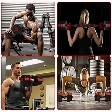 Weights Dumbbells Set Adjustable to 44Lbs, Free Weight Set for Men and Women Home Weight Set Fitness Barbell Set with Connecting Rod Gym Workout Exercise Training