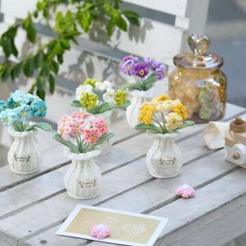 YOOJEE Crochet Flower Pot - Perfect Gift for Women