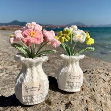 YOOJEE Crochet Flower Pot - Perfect Gift for Women