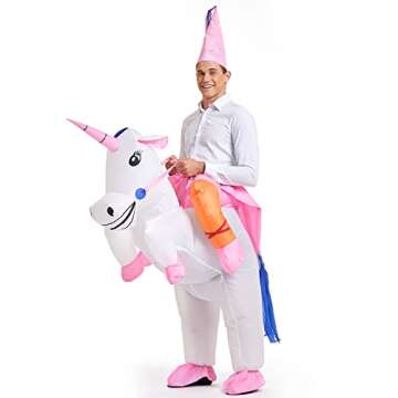 YEAHBEER Inflatable Costume Adult Unicorn Costume for Men Inflatable Halloween Costume Cosplay Fantasy Costumes (Unicorn)