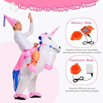YEAHBEER Inflatable Costume Adult Unicorn Costume for Men Inflatable Halloween Costume Cosplay Fantasy Costumes (Unicorn)