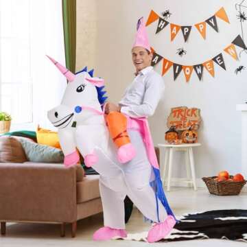 YEAHBEER Inflatable Costume Adult Unicorn Costume for Men Inflatable Halloween Costume Cosplay Fantasy Costumes (Unicorn)