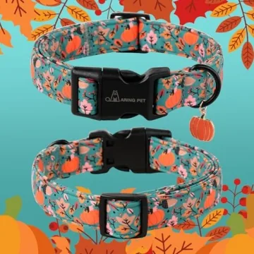 ARING PET Fall Dog Collars for Small Medium Large Dogs - Cute Autumn Design