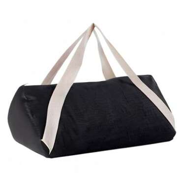 American Apparel Unisex Cotton Canvas Gym Bag, Black/Natural, One Size