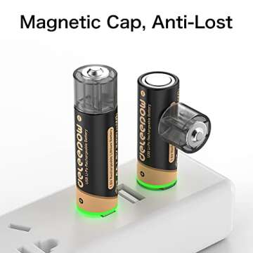 Deleepow USB AA Rechargeable Batteries - Fast Charge & High Capacity
