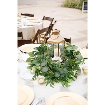 Greentime 6.5ft Artificial Eucalyptus Garland Set for Decor