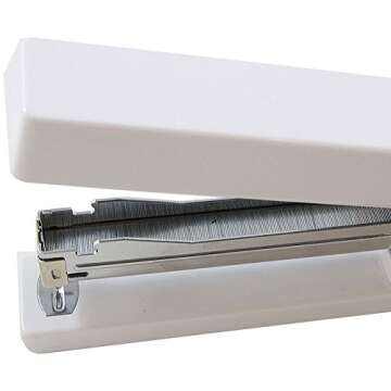 JAM PAPER Modern Desk Stapler - White - Sold Individually