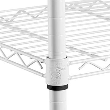 Honey-can-do SHF-01573 5-Tier Adjustable Shelving System, 14-Inch by 36-Inch by 72-Inch, White