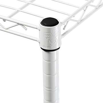 Honey-can-do SHF-01573 5-Tier Adjustable Shelving System, 14-Inch by 36-Inch by 72-Inch, White