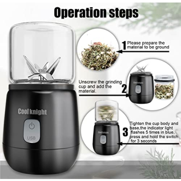 Effortless Herb Grinding with COOL KNIGHT Electric Grinder