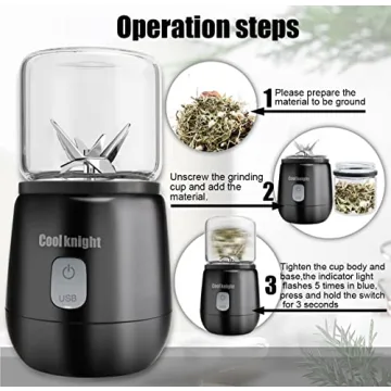 Effortless Herb Grinding with COOL KNIGHT Electric Grinder