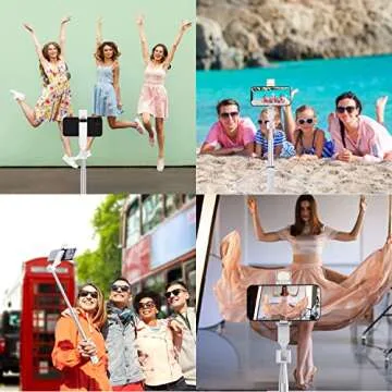 Ambertronix 40" Selfie Stick Tripod with Light & Remote