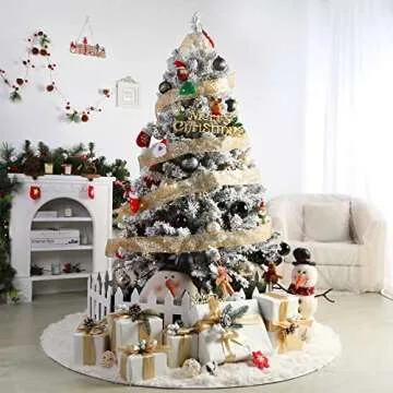 Elegant SHareconn 30ct Black & Gold Christmas Ornaments