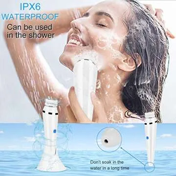 Facial Cleansing Brush - Etmury Waterproof Face Spin Brush Set, Electric Face Scrubber - 4 Brush Heads & 3 Speed for Deep Cleaning, Exfoliating, Cosmetics Removing, Facial Massaging (White)