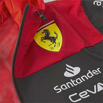 Ferrari Scuderia Official Formula 1 Merchandise - 2022 Team Rain Jacket - Red - Size S