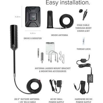 weBoost Drive X RV (471410R) Factory Refurbished RV Cell Phone Signal Booster | RV, Camper & Motorhome | U.S. Company | All U.S. Networks and Carriers | 1 Year Manufacturer Warranty